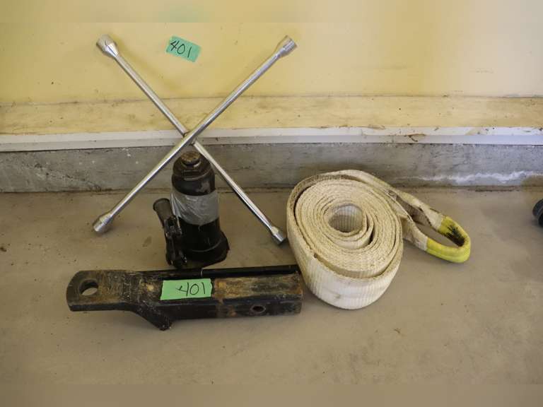 Speed wrench, receiver hitch, jack, tow strap Adam Marshall Land