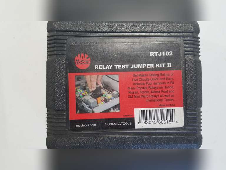 MAC Tools relay test jumper kits (2), Relay bypass switch master kit (1) Adam Marshall Land