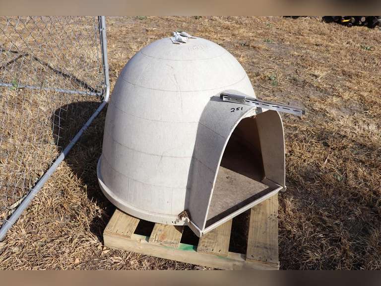 Dog igloo house Adam Marshall Land & Auction, LLC