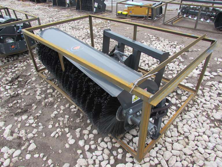 Unused Wolverine 72" angle broom for skid steer Adam Marshall Land