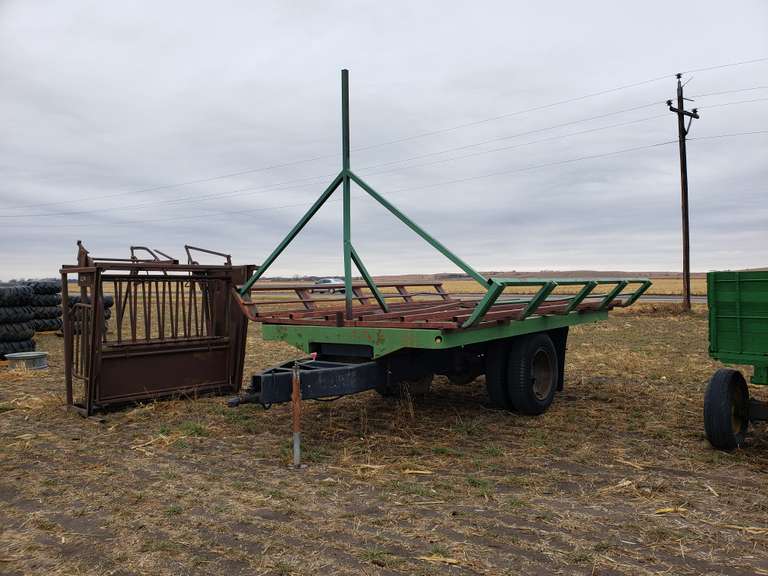 Bumper Pull Hay Trailer, 11ft. W x 14ft L. Adam Marshall Land