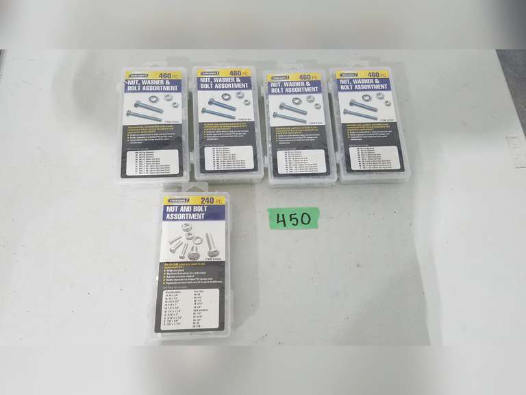 Nut and Bolt Assortments (5 pkg) Adam Marshall Land & Auction, LLC