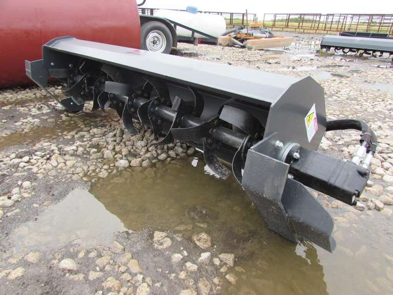 Unused Wolverine 72" wide tiller for skid steer Adam Marshall Land