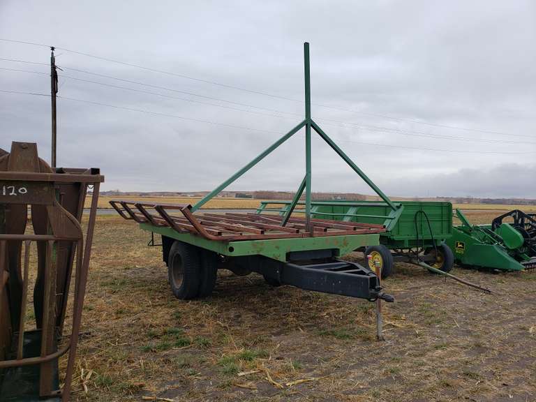 Bumper Pull Hay Trailer, 11ft. W x 14ft L. Adam Marshall Land