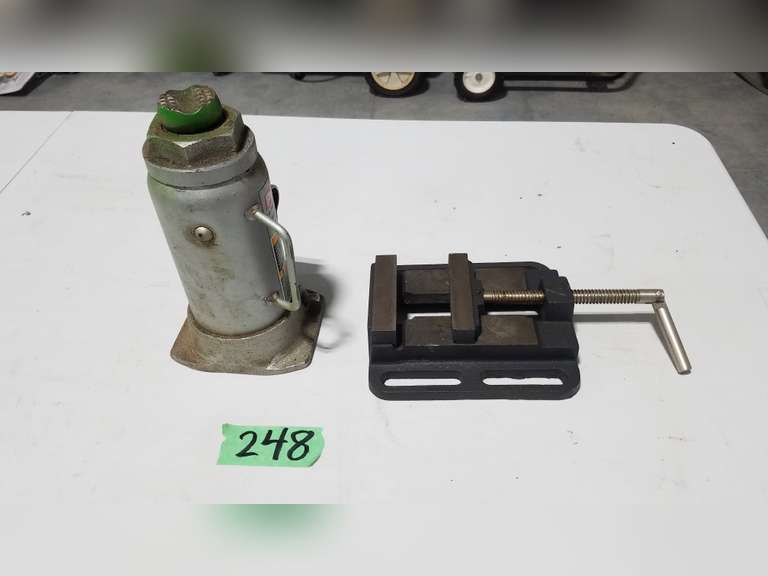 Vise and Bottle Jack Adam Marshall Land & Auction, LLC