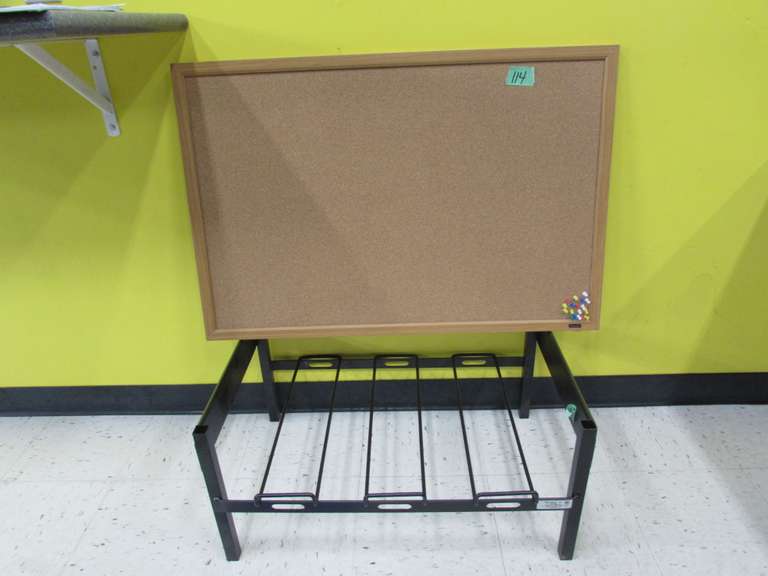 Bulletin board 36"x24" and box rack Adam Marshall Land & Auction, LLC