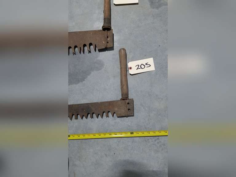 (2) Vintage Two Man Crosscut Saws Adam Marshall Land & Auction, LLC