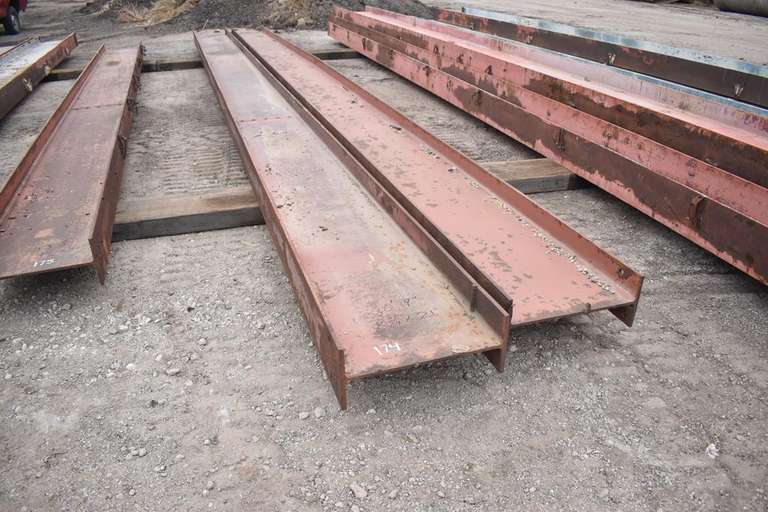(3) Steel I Beams, 8.75" x 21" x 30'9" Adam Marshall Land & Auction, LLC