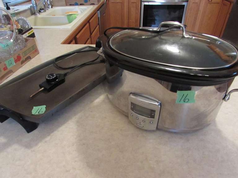 Large AllClad Crock Pot and Electric Griddle Adam Marshall Land & Auction, LLC