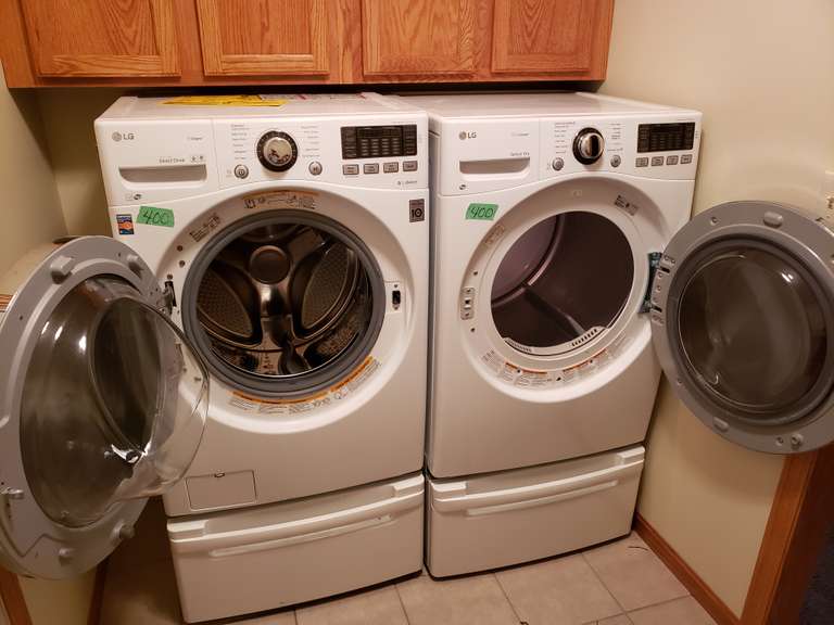 LG Washer and Dryer on Stands Adam Marshall Land & Auction, LLC