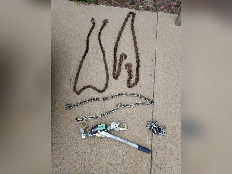 Chains and come along Adam Marshall Land & Auction, LLC