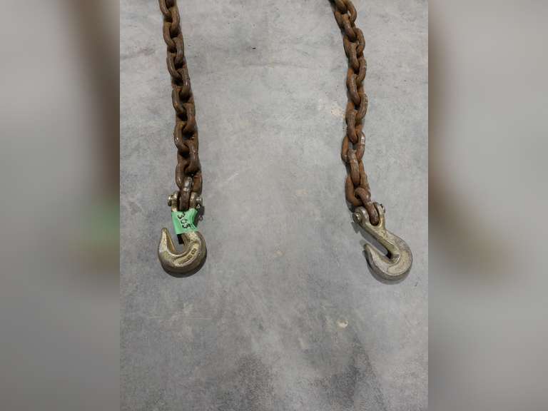 Heavy duty log chain with hooks, 24ft. Adam Marshall Land & Auction, LLC