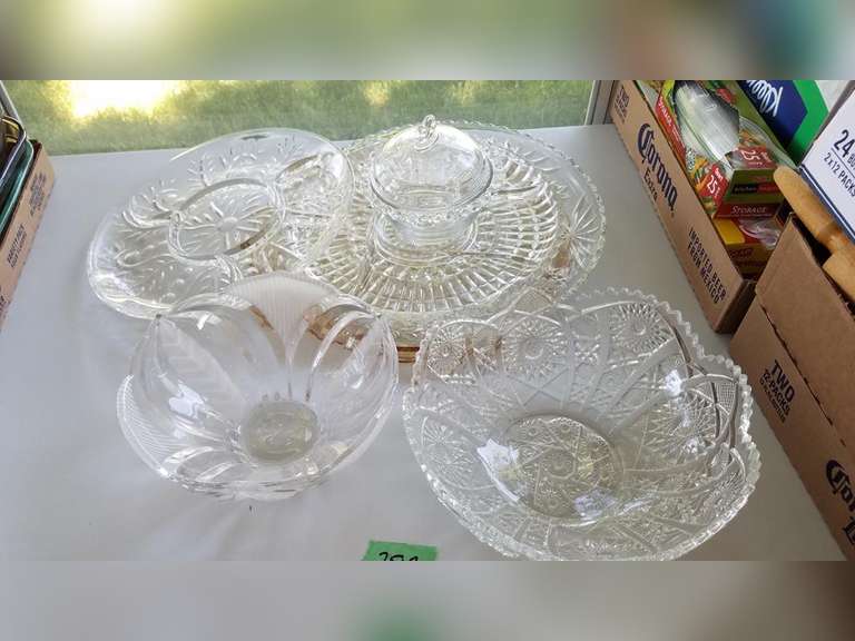 Decorative Glass Serveware Adam Marshall Land & Auction, LLC