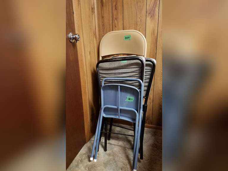 3 Folding Chairs, Child's Folding Chair Adam Marshall Land & Auction, LLC