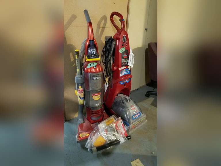 Eureka Bagless Vacuum, Bissell Proheat Carpet Cleaner, Misc Adam