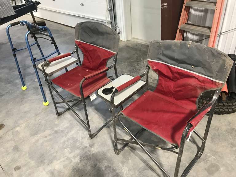 2 folding chairs and walker Adam Marshall Land & Auction, LLC