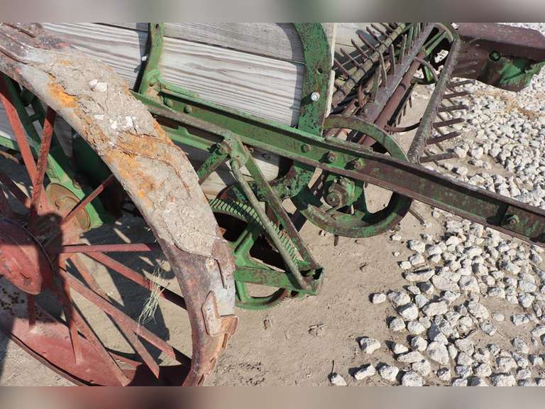 Antique manure spreader, steel wheels Adam Marshall Land & Auction, LLC