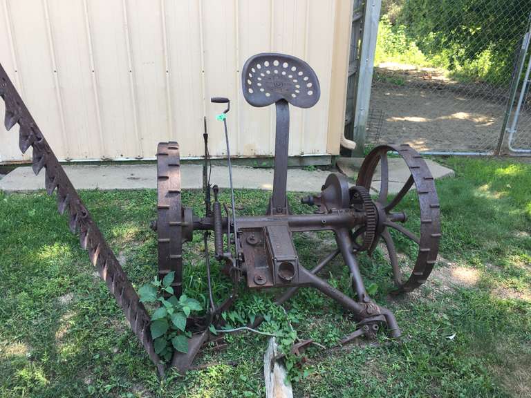 Antique sickle mower Adam Marshall Land & Auction, LLC