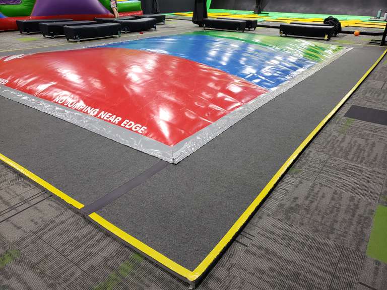 Jumping Pillow USA Kangaroo Jumper air pillow 20x30ft. Adam Marshall