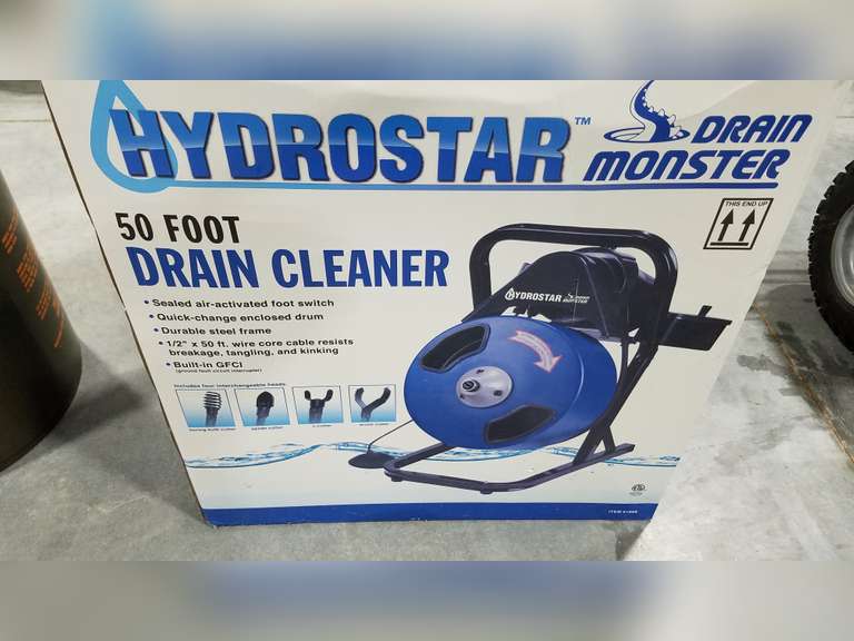Hydrostar 50' Drain Cleaner New in Box Adam Marshall Land & Auction