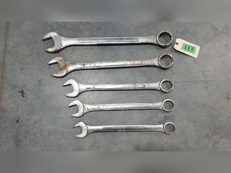 Combination SAE Large Wrench Set (5 pc) Adam Marshall Land & Auction, LLC
