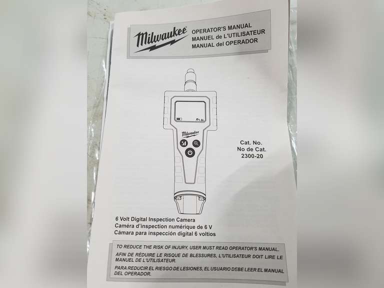 Milwaukee 6 Volt Digital Inspection Camera W/Accessories & Case Adam