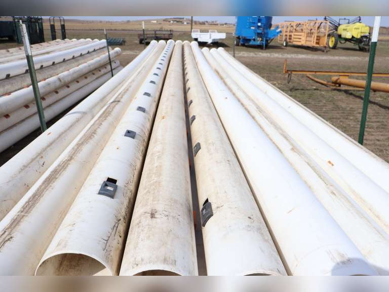 (44) Lengths of PVC 8" Gated Irrigation pipe Adam Marshall Land