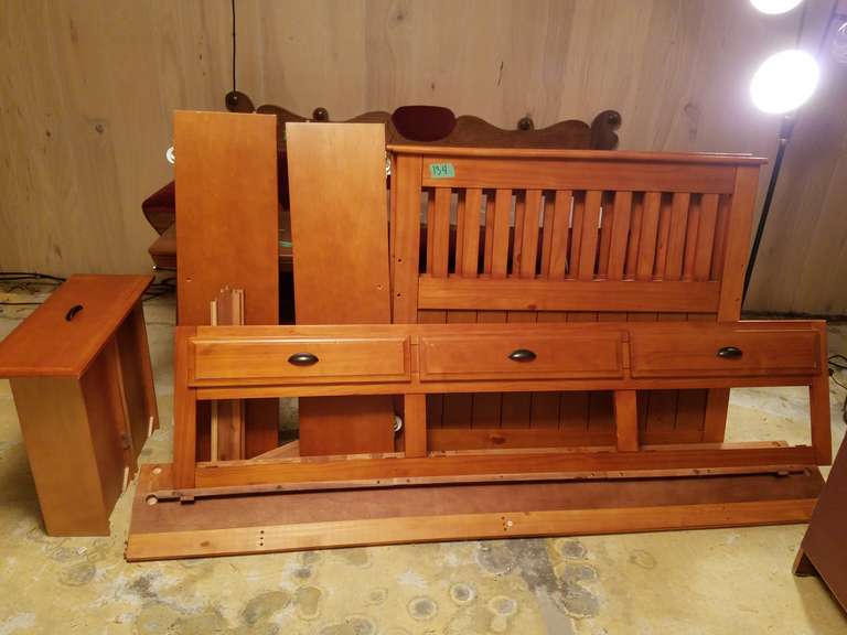 Twin Bed Frame Parts Missing (2) Drawers Adam Marshall Land & Auction, LLC