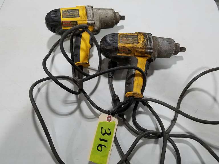 (2) DeWalt Corded 1/2 " Impact Wrenches Adam Marshall Land & Auction, LLC