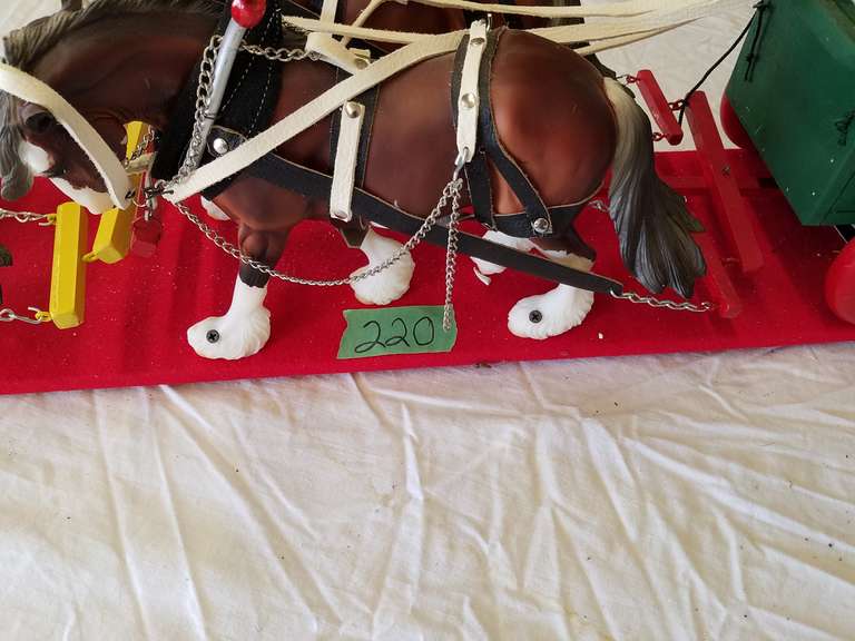 Breyer Four Horse Hitch W/Parker Built Covered Wagon, 48" Long Adam