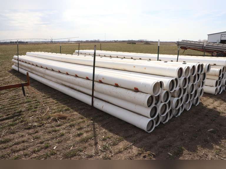 (44) Lengths of PVC 8" Gated Irrigation pipe Adam Marshall Land