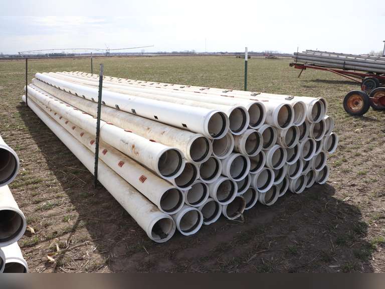 (44) Lengths PVC 8" Gated Irrigation Pipe Adam Marshall Land