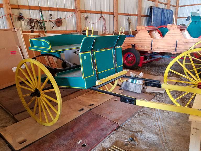Two Wheeled Breaking Cart Parker Built Adam Marshall Land & Auction