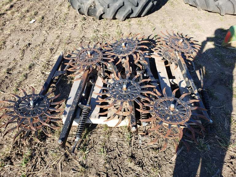 (6) Cultivator rolling spikes with brackets Adam Marshall Land