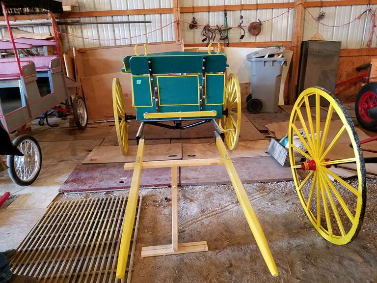 Two Wheeled Breaking Cart Parker Built Adam Marshall Land & Auction