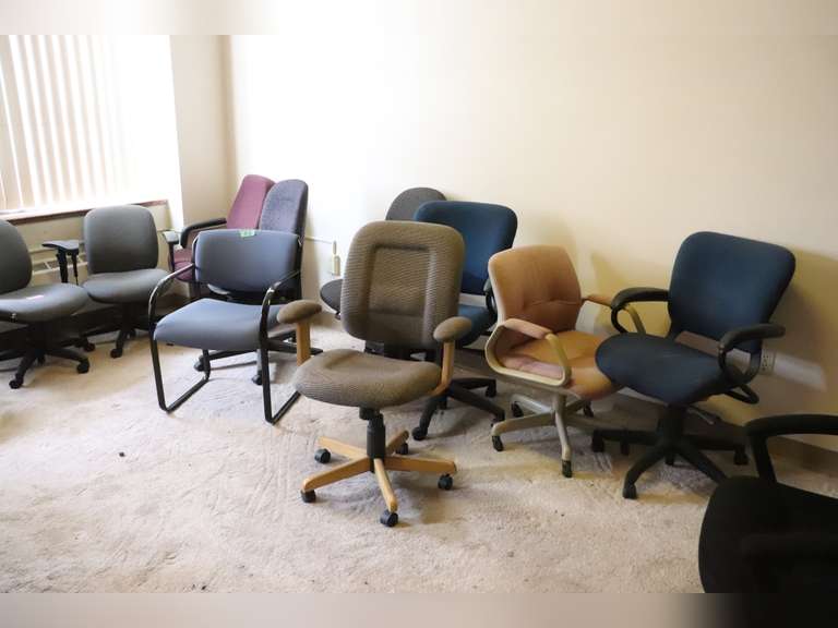 12 Office Chairs (mostly on Rollers Adam Marshall Land & Auction, LLC