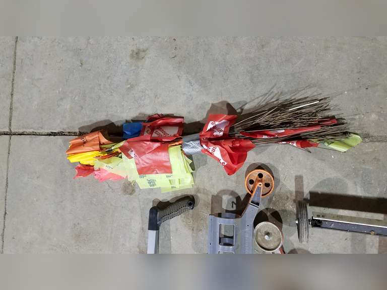 Measuring Wheel, Paint Marker Wheels, Flags, Soil Testers, Etc Adam