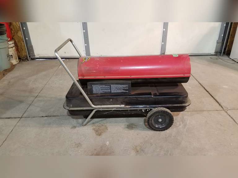 Reddy Heater 155,000 BTU Shop Heater, Multi-Fuel, W/ Approx 3.5 Gal of  Kerosene - Adam Marshall Land u0026 Auction, LLC