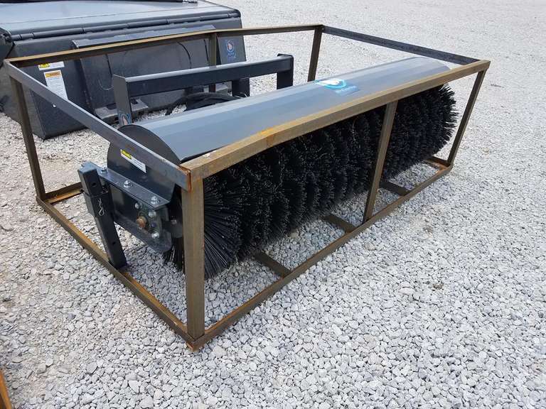 Unused Wolverine 72" angle broom for skid steer Adam Marshall Land