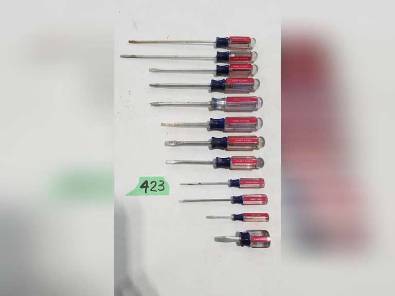 Craftsman Flathead Screwdriver Set (12) Adam Marshall Land & Auction, LLC