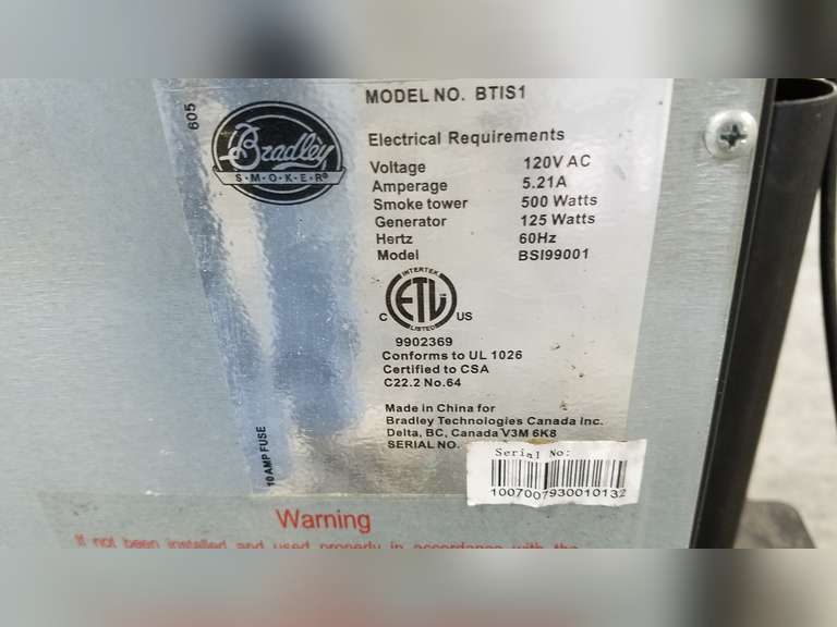 Bradley Electric Smoker and Bradley Flavor Bisquettes Adam Marshall