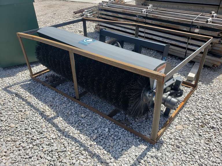 Unused Wolverine 72" angle broom for skid steer Adam Marshall Land