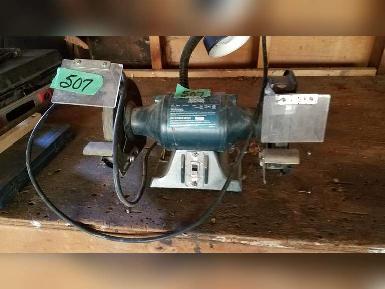 B&D Bench Grinder with light Adam Marshall Land & Auction, LLC