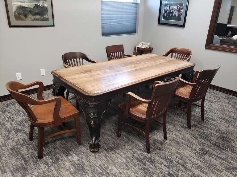 Conference Table & 6 Chairs Adam Marshall Land & Auction, LLC