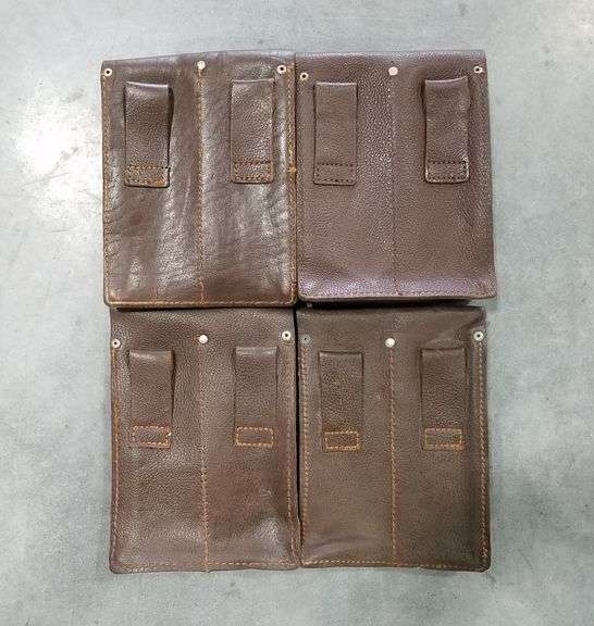 (4) Leather Military AK47 Magazine Pouches (4 Mag) Adam Marshall