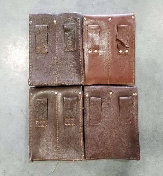 (4) Leather Military AK47 Magazine Pouches (4 Mag) Adam Marshall