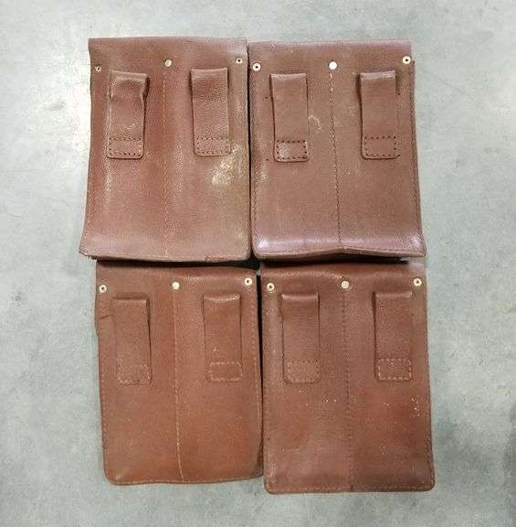 (4) Leather Military AK47 Magazine Pouches (4 Mag) Adam Marshall