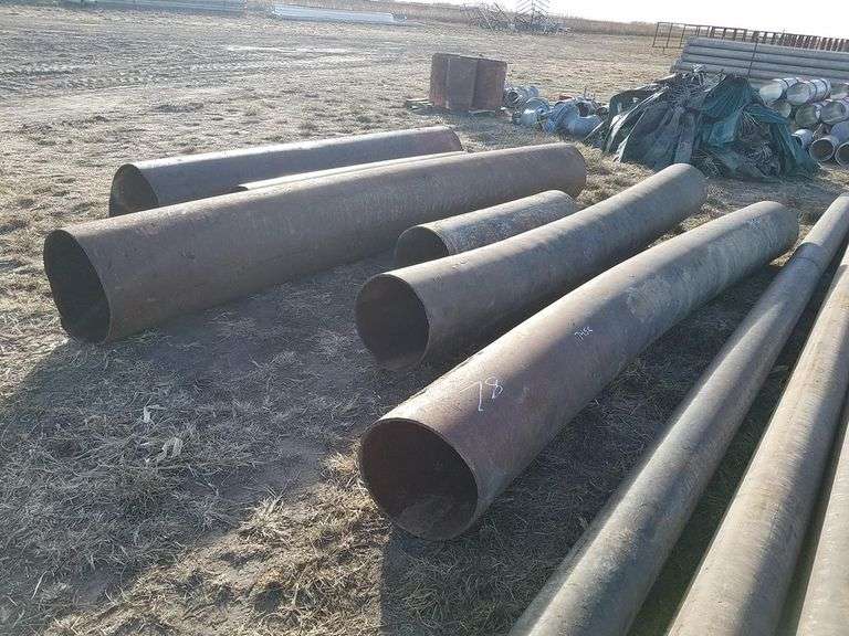 (6) Large Steel Pipe Adam Marshall Land & Auction, LLC