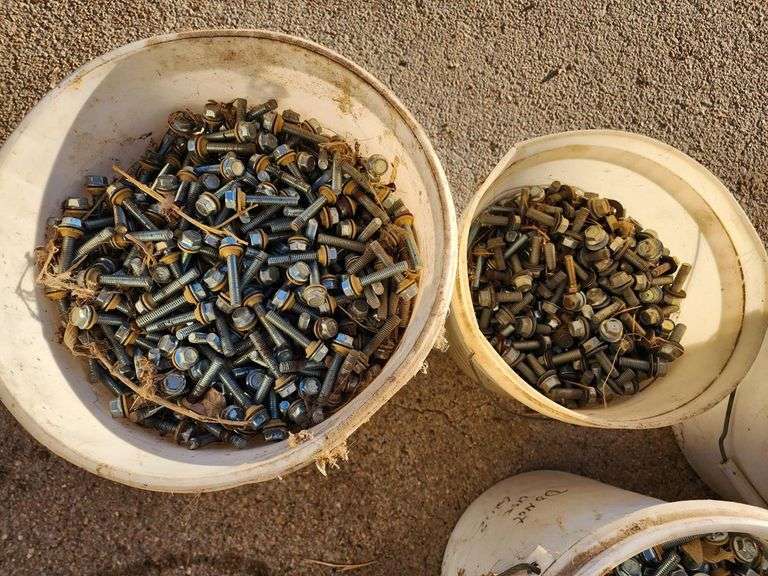 Buckets Grain Bin Bolts, Mostly 5/16 Adam Marshall Land & Auction, LLC