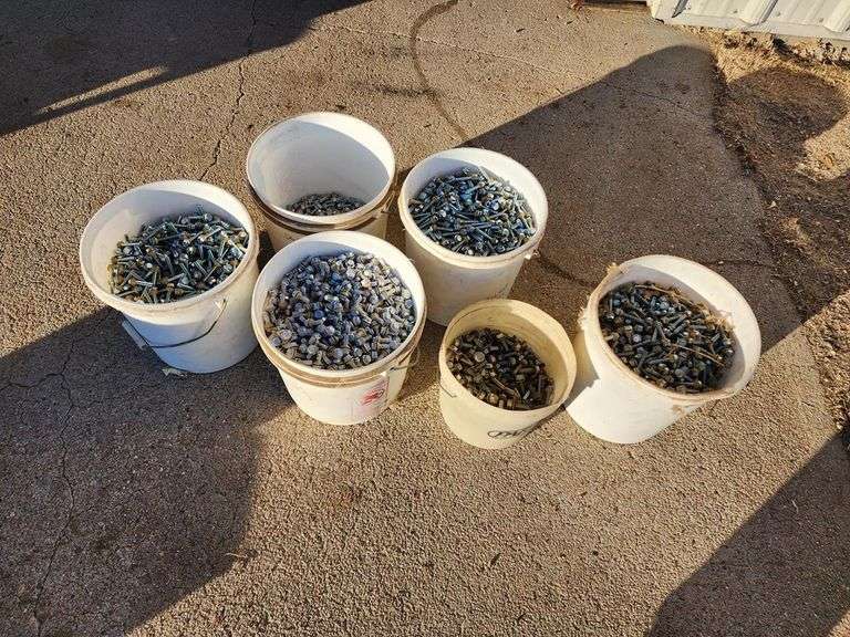 Buckets Grain Bin Bolts, Mostly 5/16 Adam Marshall Land & Auction, LLC